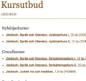 Kursutbud Jiddisch